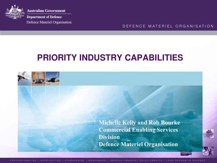 priority industry capabilities