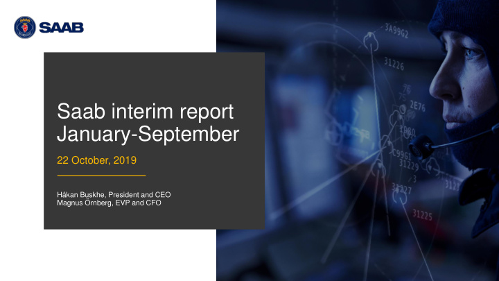 saab interim report january september
