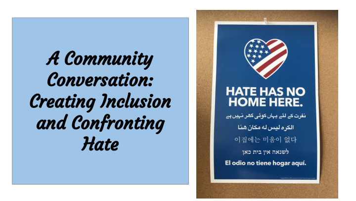 a community conversation creating inclusion and
