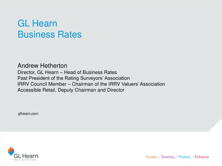 andrew hetherton director gl hearn head of business rates