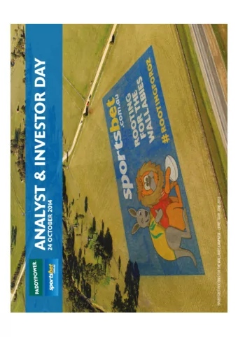 Analyst &amp; Investor Day  Cormac Barry  CEO  Introduction  24 October 2014  Agenda  Time