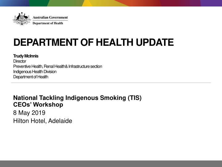department of health update