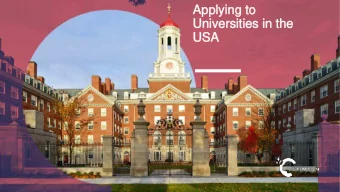 Applying to  Applying to  Universities in the  Universities in the  USA  USA  Running order  The
