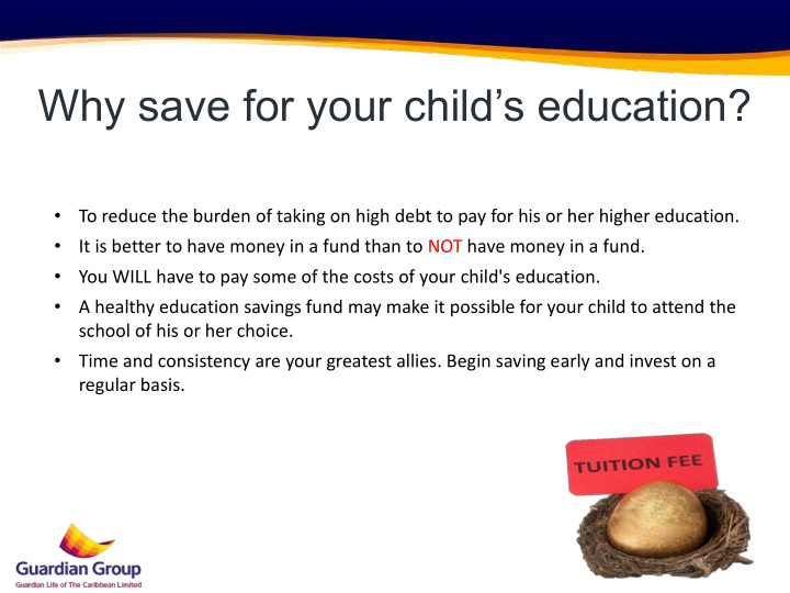 why save for your child s education
