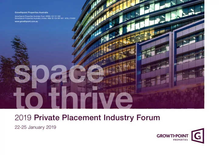 space to thrive
