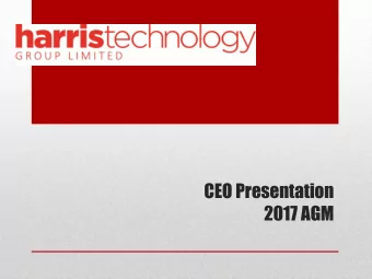 CEO Presentation  2017 AGM  IMP  MPOR  ORTANT NOTIC  ICE This disclaimer applies to this