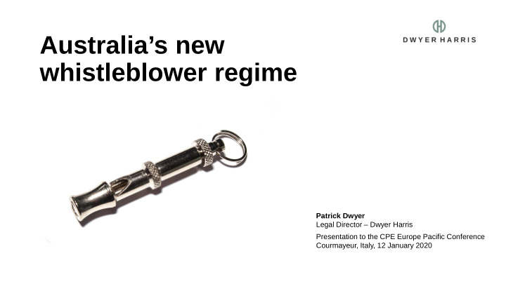 australia s new whistleblower regime