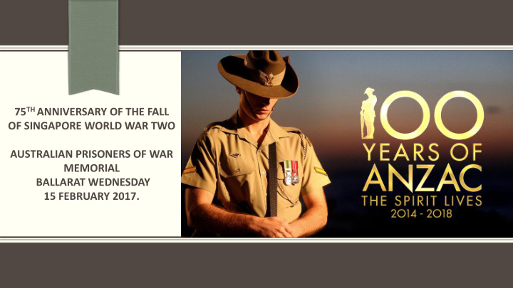 75 th anniversary of the fall