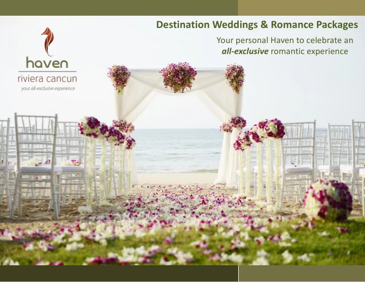 destination weddings romance packages
