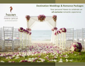 Destination Weddings &amp; Romance Packages  Your personal Haven to celebrate an all-exclusive