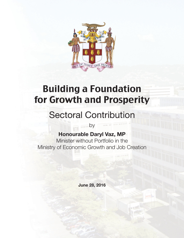 building a foundation for growth and prosperity sectoral