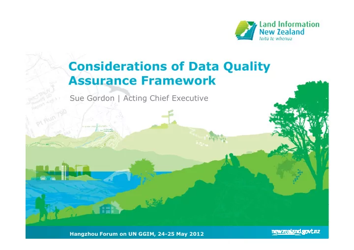 considerations of data quality assurance framework