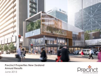 Precinct Properties New Zealand  Annual Results  June 2015  Agenda  Highlights  Page 3 Section 1
