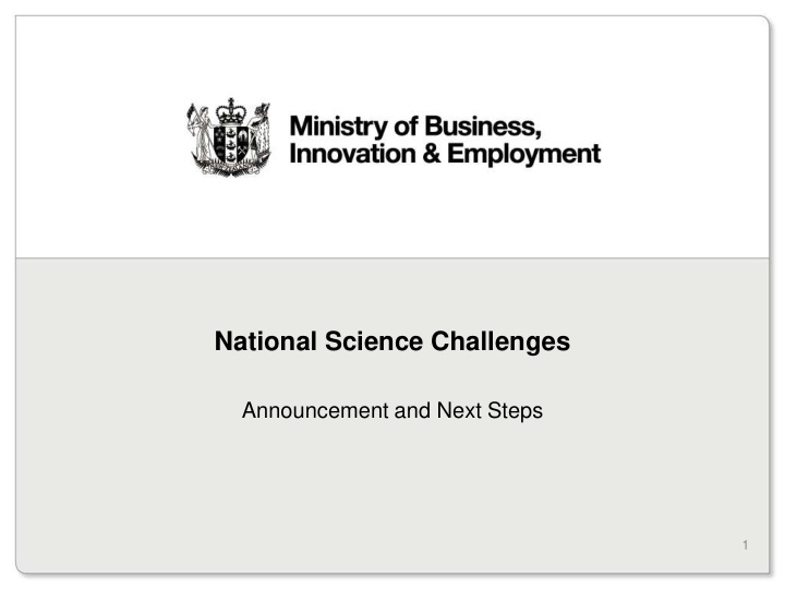 national science challenges