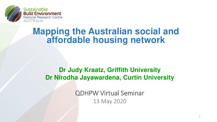 mapping the australian social and affordable housing