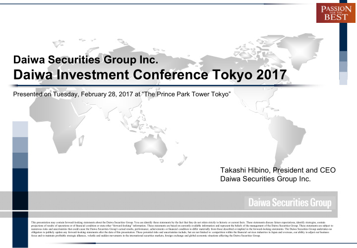 daiwa investment conference tokyo 2017
