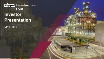 Investor  Presentation  May 2019  Important notice  Not for distribution in the United States  The