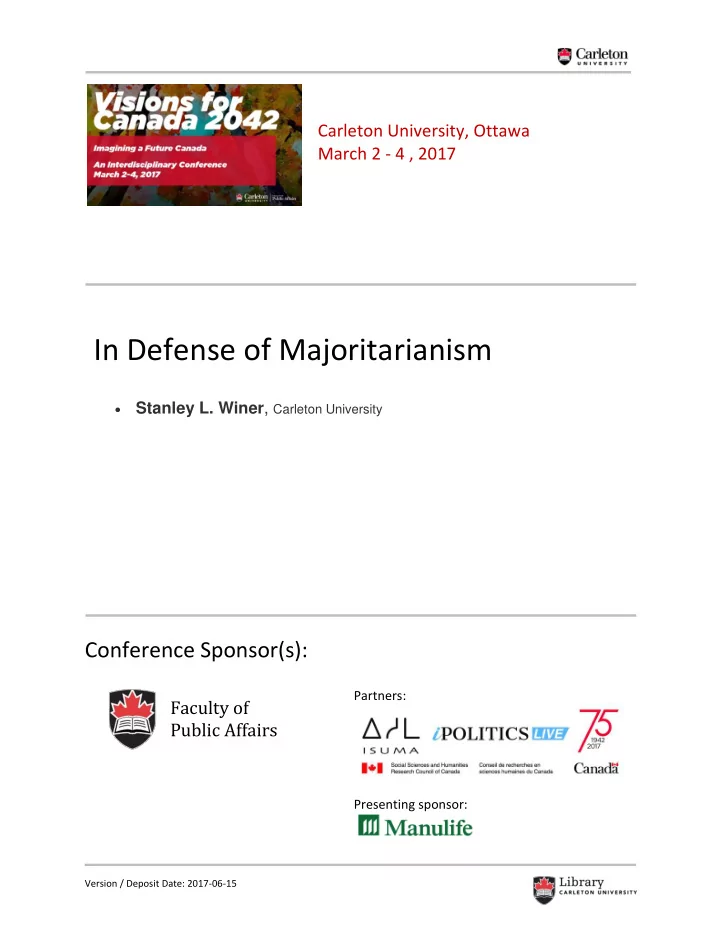 in defense of majoritarianism