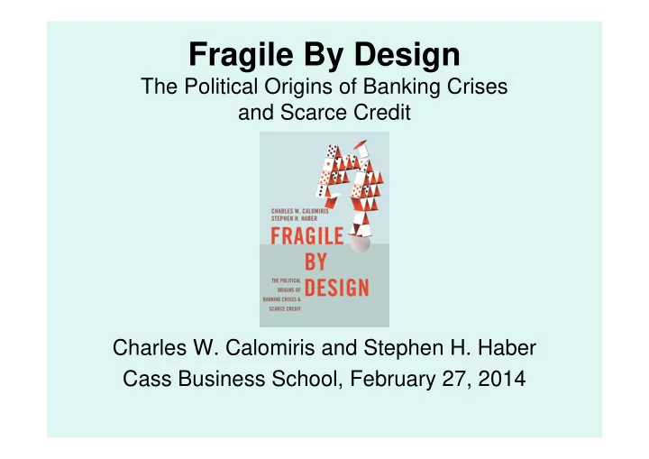 fragile by design