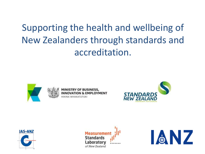 supporting the health and wellbeing of new zealanders