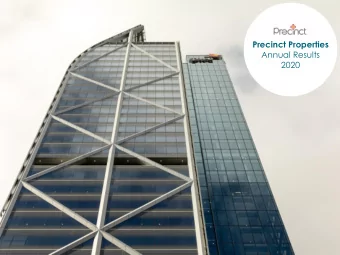 Annual Results  2020  PRECINCT PROPERTIES, ANNUAL RESULTS PRESENTATION - Page 1  Agenda  FY20