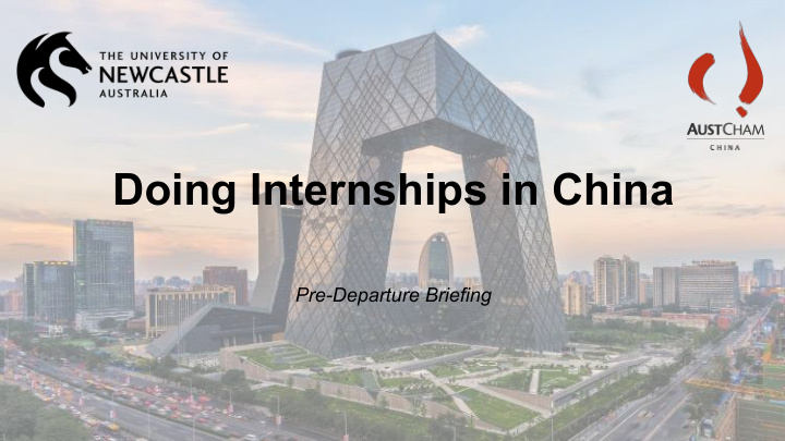 doing internships in china
