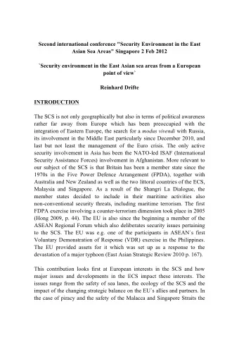 Second international conference &quot;Security Environment in the East  Asian Sea Areas&quot;