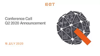 Conference Call  Q2 2020 Announcement  1  6 J  ULY 20 20  1  Executing on our strategy  2  Q2 2020