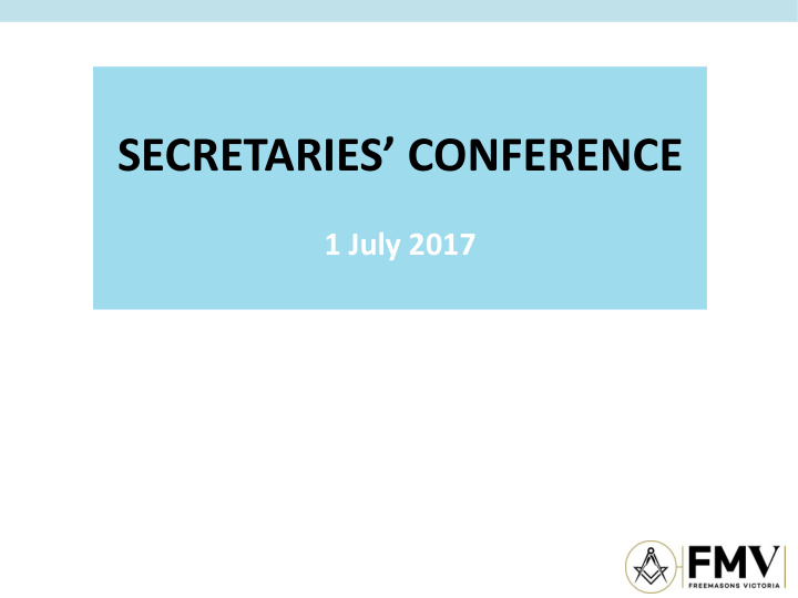secretaries conference