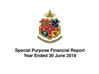 Year Ended 30 June 2018  UGLV Entities  Consolidated Entity  Chief Entity:  United Grand Lodge of