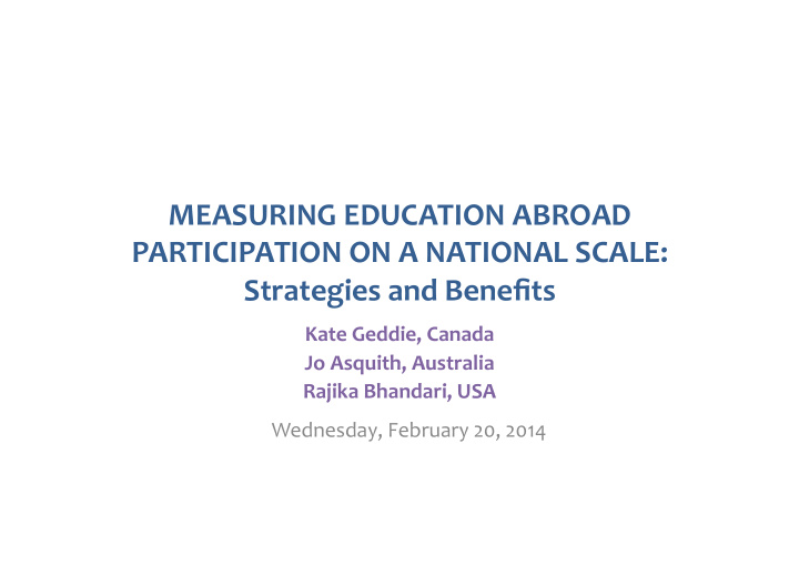 measuring education abroad participation on a national