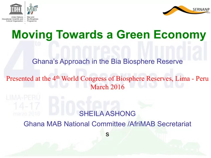 moving towards a green economy