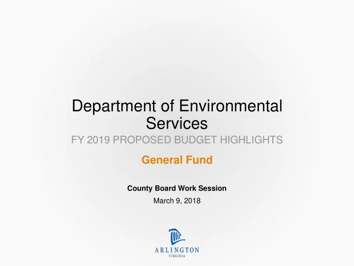 department of environmental