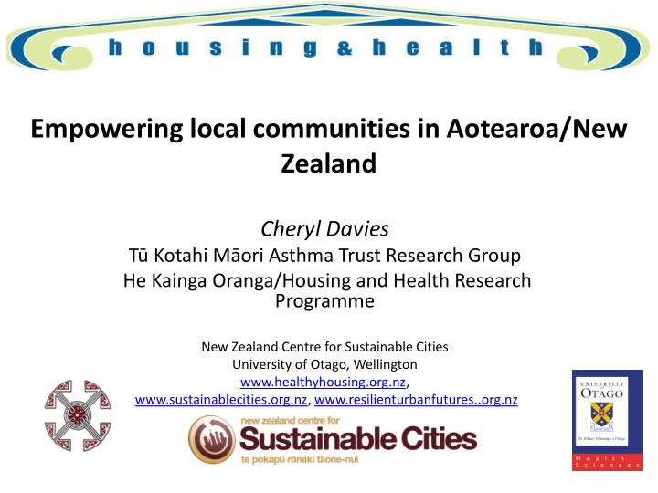 empowering local communities in aotearoa new