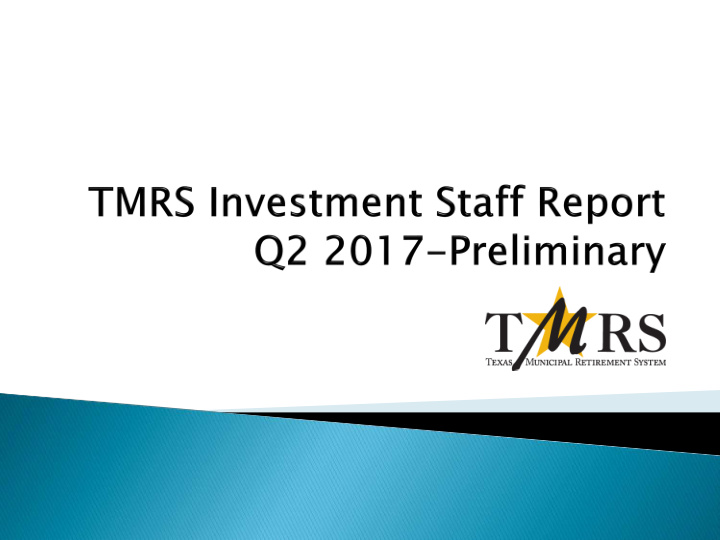 2 i performance and asset allocation 3 tmrs investment