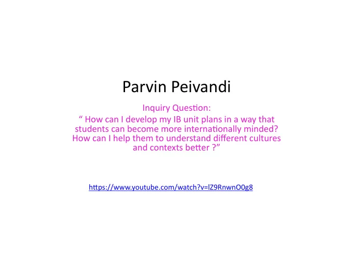parvin peivandi