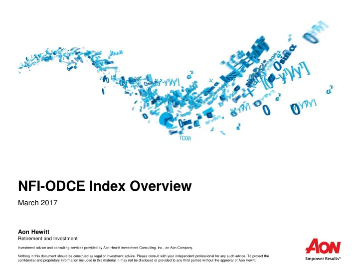 nfi odce index overview