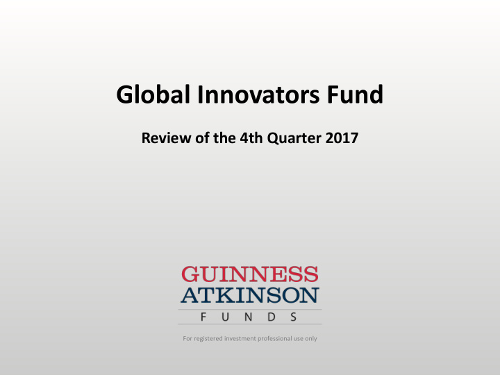 global innovators fund