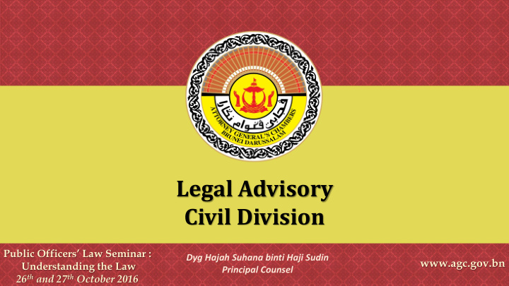 legal advisory