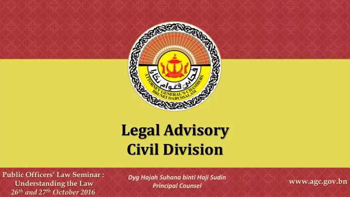 legal advisory