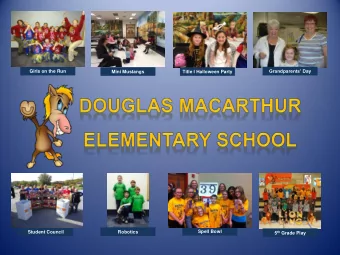 Grandparents Day Girls on the Run Mini Mustangs Title I Halloween Party Student Council Robotics