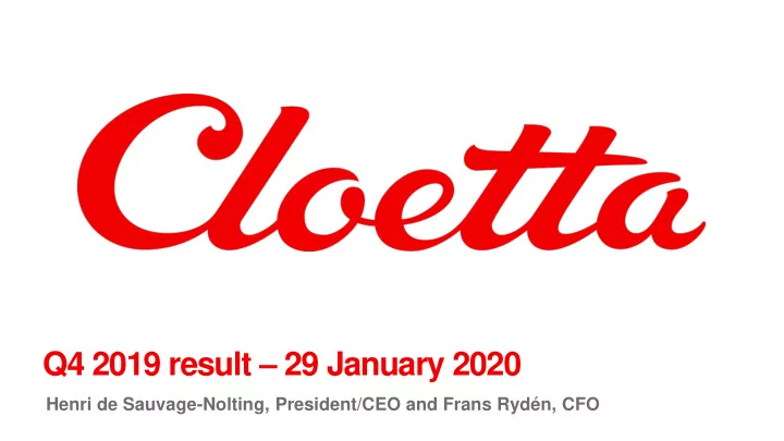 q4 2019 result 29 january 2020