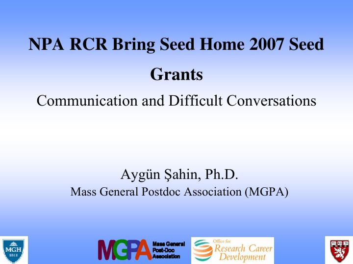 npa rcr bring seed home 2007 seed grants