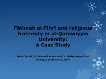 University:  A Case Study  Dr. Merah Souad, Dr. Tahraoui Ramdane &amp; Dr. Mariya Senim Khan