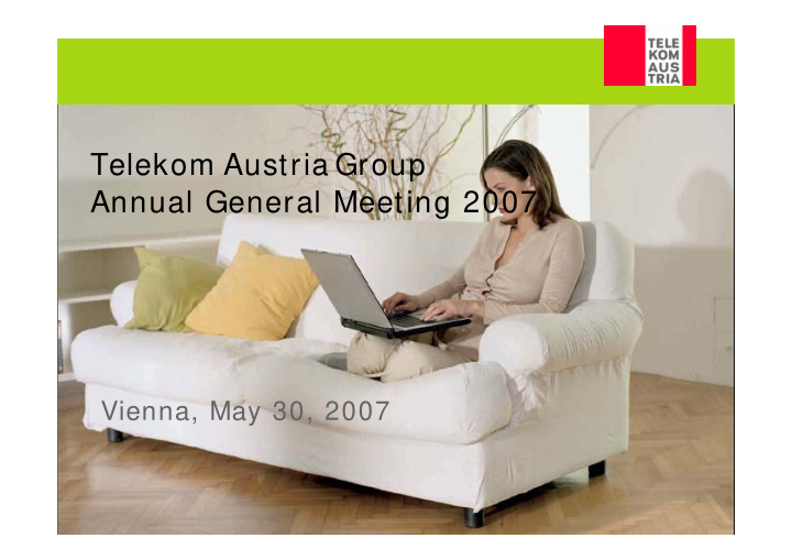 telekom austria group annual general meeting 2007