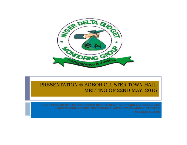 presentation agbor cluster town hall meeting of 22nd may