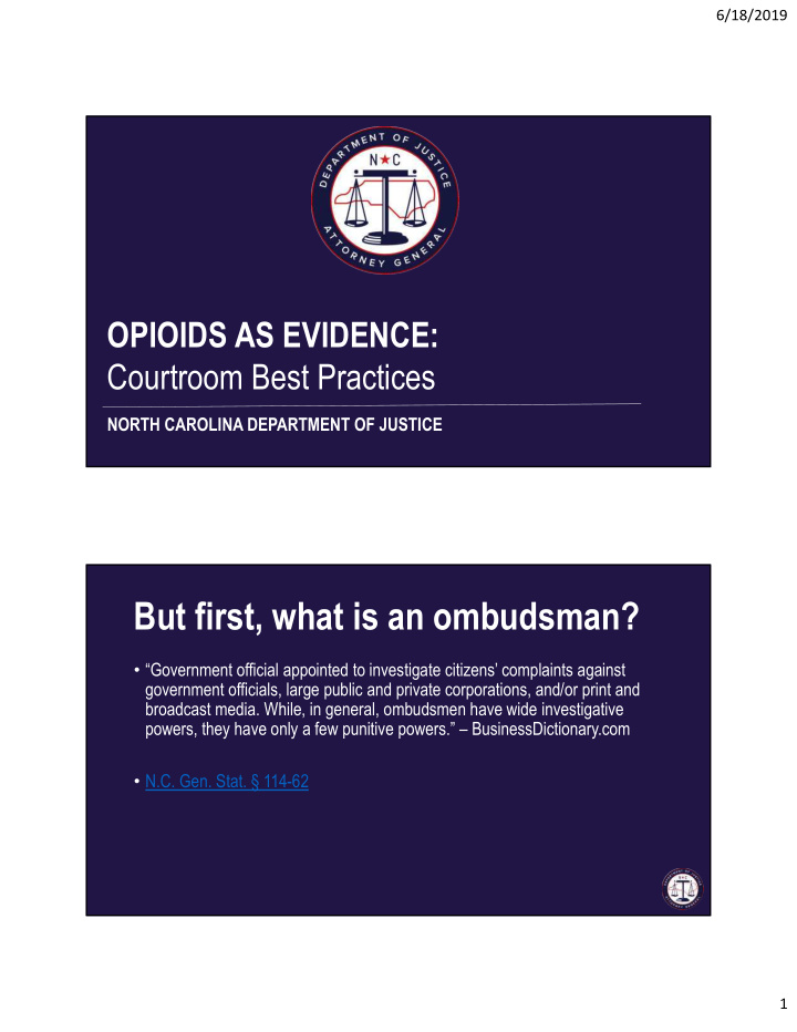 but first what is an ombudsman