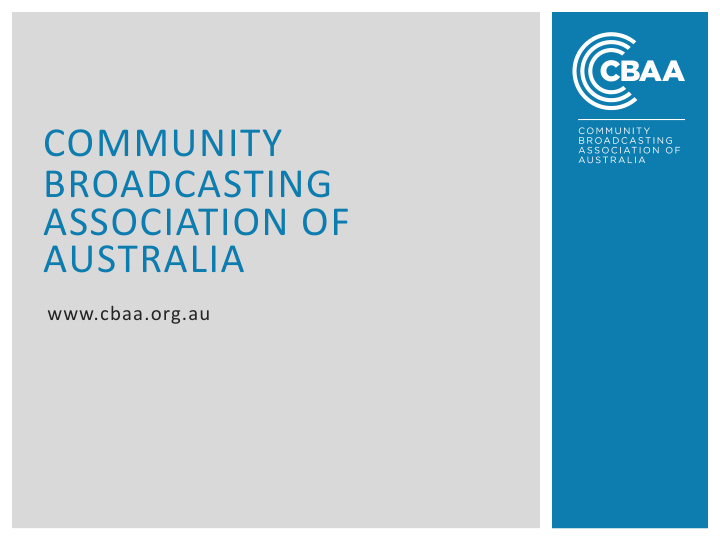 community broadcasting association of australia