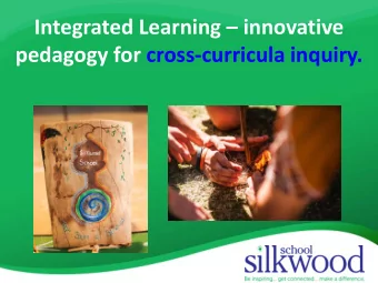 pedagogy for cross-curricula inquiry.  Traditional Custodians.  I respectfully acknowledge the