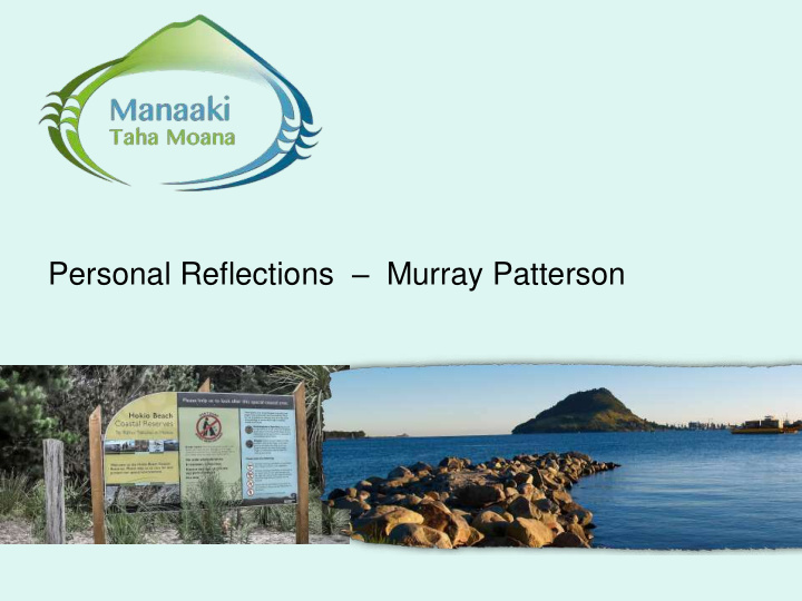 personal reflections murray patterson